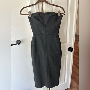 Zara Charcoal Strapless Dress
